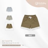 Promo Quần short bé gái Túi bèo Kaki 4331TB Bubaby