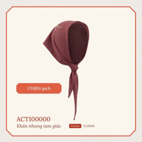 Khăn nhung tam giác Bubaby ACT100000.FREA07