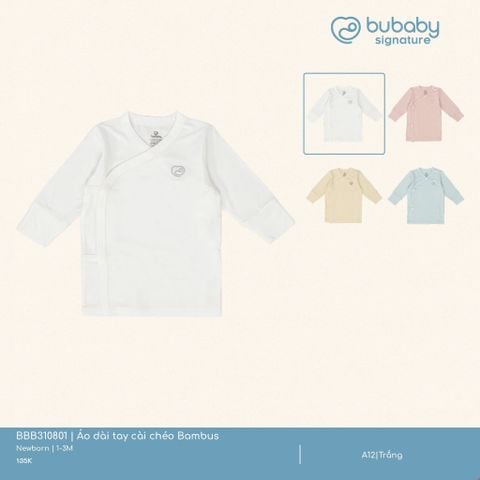 Áo dài tay cài chéo Bambus Bubaby BBB310801.0NBA08
