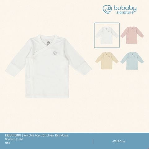 Áo dài tay cài chéo Bambus Bubaby BBB310801.0NBA08