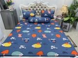 Ga chống thấm cotton Ú Òa Cotton cao cấp - Hươu cao cổ xanh - 1m8*2m