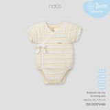 Bodysuit cộc tay kẻ trắng cam Nous NB2S25-TB2-F05-CO-0M