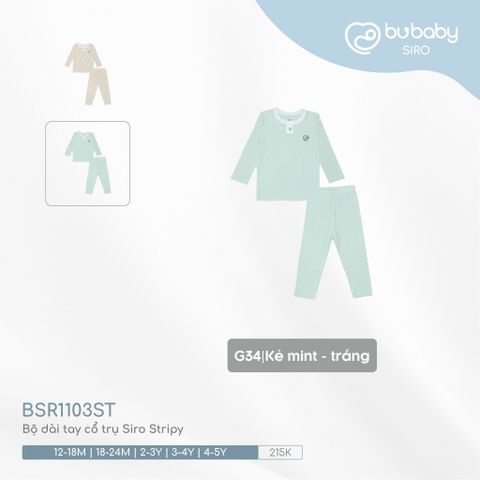 Bộ dài tay cổ trụ Siro Stripy Bubaby