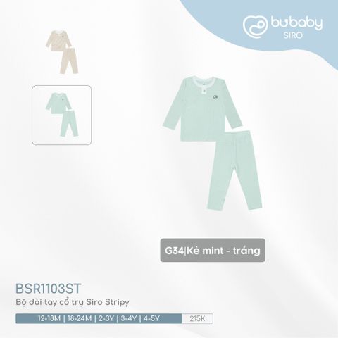 Bộ dài tay cổ trụ Siro Stripy Bubaby