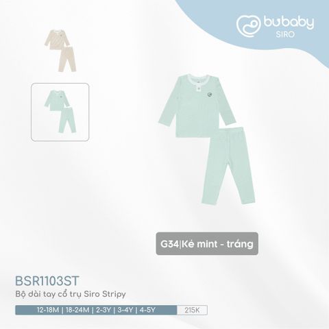 Bộ dài tay cổ trụ Siro Stripy Bubaby