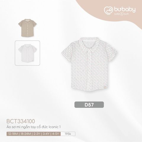 Áo Bubaby sơ mi ngắn tay cổ đức Iconic 1