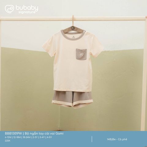 Bộ ngắn tay cài vai Gami Bubaby BBB1301PW.03Y14B
