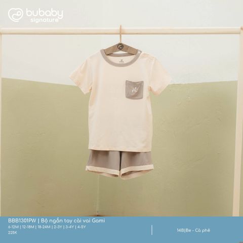 Bộ ngắn tay cài vai Gami Bubaby BBB1301PW.03Y14B