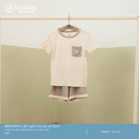 Bộ ngắn tay cài vai Gami Bubaby BBB1301PW.03Y14B