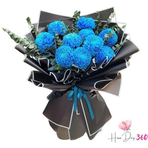 Bó Hoa Cúc Mẫu Đơn Xanh