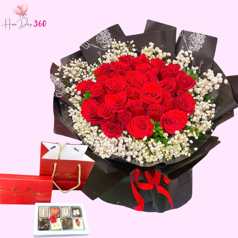 Bó Hoa Hồng Lời Yêu Trong Gió