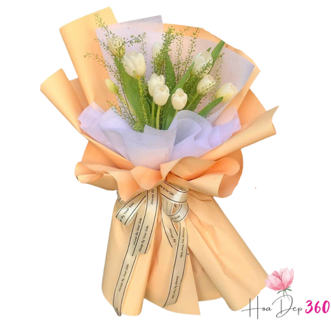 Bó Hoa TuLip trắng 2