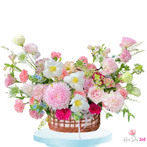 Giỏ Hoa Mộng Uyên Ương