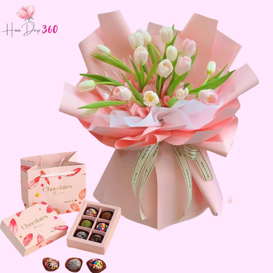 bó hoa tulip tình yêu