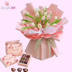 bó hoa tulip tình yêu