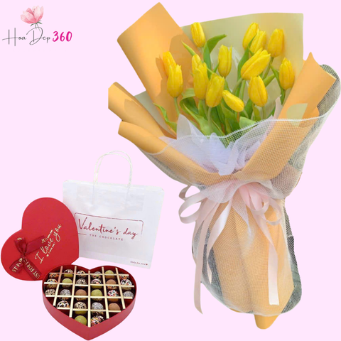 bó hoa tulip tặng bạn gái
