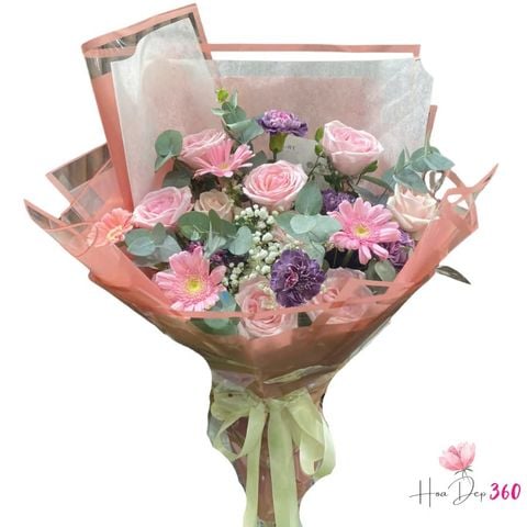 Bó Hoa Mây Hồng