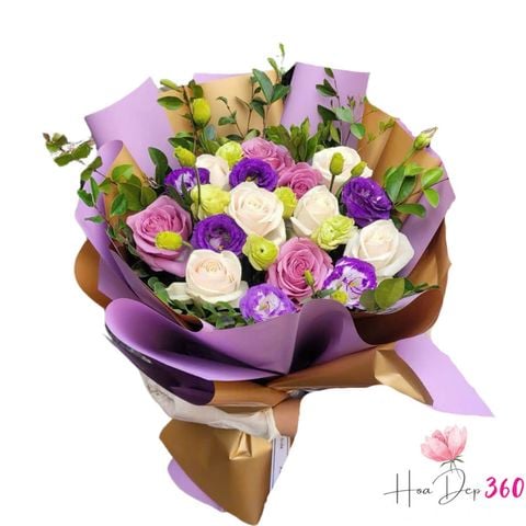 Bó Hoa Tím Ngọt Ngào