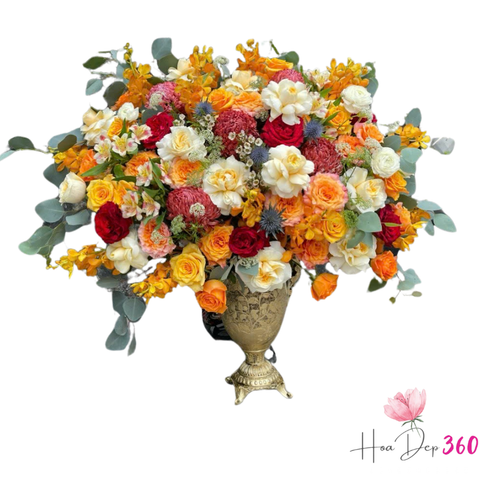 Bình Hoa Sắc Đỏ Quyền Lực