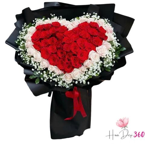 Bó Hoa Sinh Nhật Trái Tim Nồng Cháy