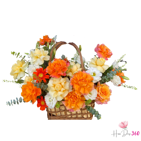 Giỏ Hoa Điều Ước Giản Đơn