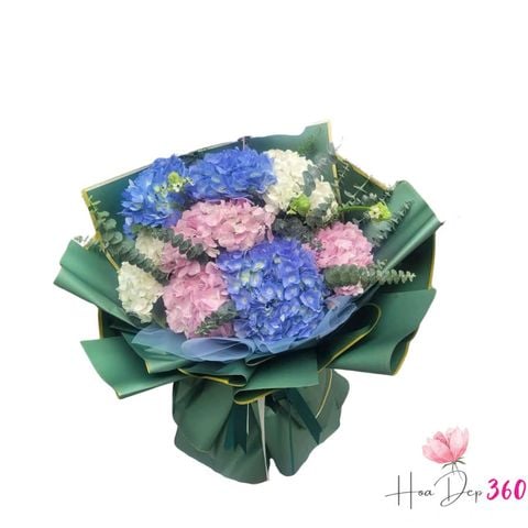 Bó Hoa Cẩm Tú Cầu Cầu Vồng