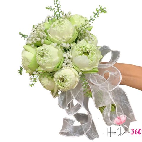 Bó Hoa Cưới Sen trắng