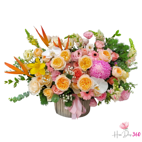 Giỏ Hoa Hồng Ngoại