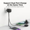 Củ Sạc Nhanh USAMS GaN Charger 35W Type C PD Fast Phone Charger Built in Quick Charge Cable