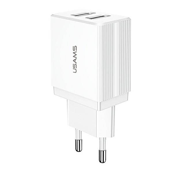 Củ sạc USAMS CC T24 2.1A Dual-USB Portable Travel Wall Charger