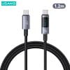 Cáp sạc nhanh USAMS SJ671 Type-C To Type-C 100W Aluminum Alloy Digital Display Sufeng Series