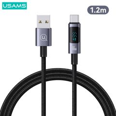 Cáp sạc nhanh USAMS SJ673 Type-C 6A Aluminum Alloy Digital Display Sufeng Series