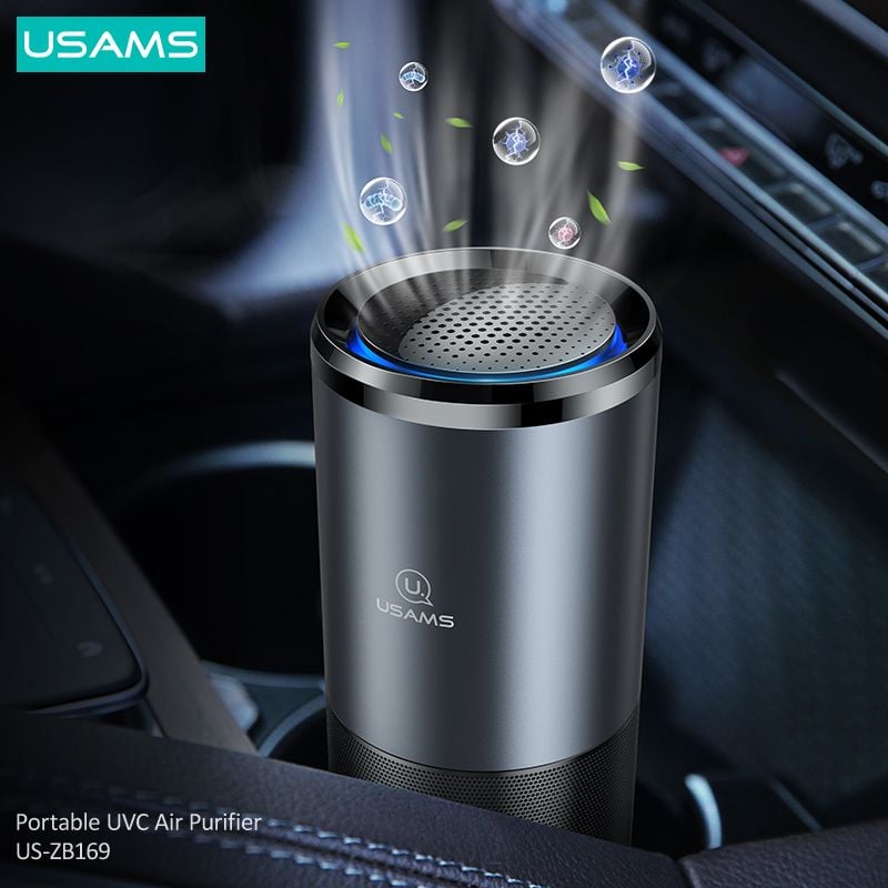 Máy lọc không khí trên Ô tô USAMS ZB169 Portable UVC Air Purifier
