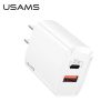 Củ Sạc Nhanh C+A USAMS CC120 T35 20W (QC3.0+PD3.0)