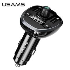 Tẩu Sạc Kiêm Phát Sóng FM 2*USB USAMS CC115 C21 15W (Bluetooth 5.0, 3.4A)