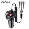 Tẩu Sạc Xe Hơi USAMS CC119 C22 Dual USB 3.4A Car Charger (With Cable 3 IN 1)