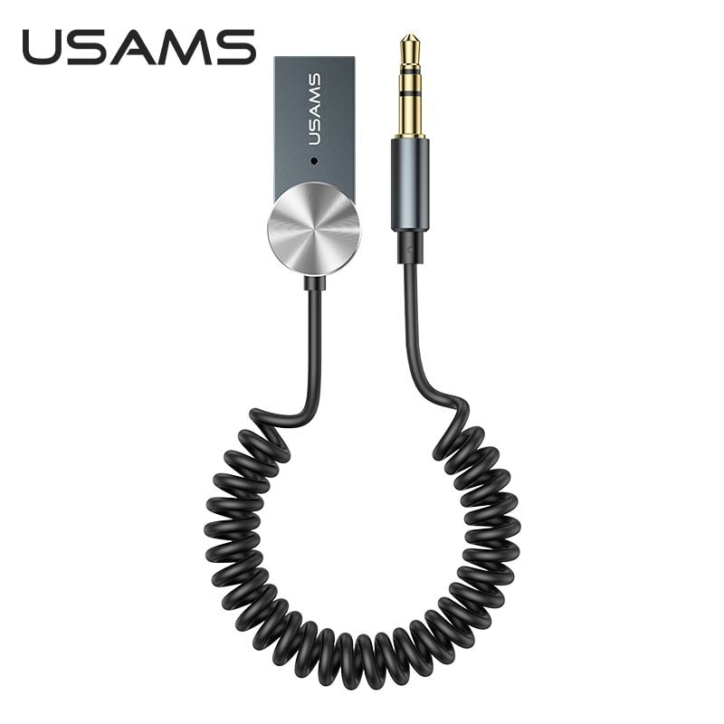 Bộ Thu Âm Thanh Không Dây Cho Ô Tô Kèm Jack Âm Thanh 3.5mm USAMS SJ464 (Bluetooth v5.0)