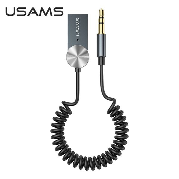Bộ Thu Âm Thanh Không Dây Cho Ô Tô Kèm Jack Âm Thanh 3.5mm USAMS SJ464 (Bluetooth v5.0)