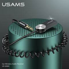 Bộ Thu Âm Thanh Không Dây Cho Ô Tô Kèm Jack Âm Thanh 3.5mm USAMS SJ464 (Bluetooth v5.0)
