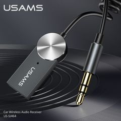 Bộ Thu Âm Thanh Không Dây Cho Ô Tô Kèm Jack Âm Thanh 3.5mm USAMS SJ464 (Bluetooth v5.0)