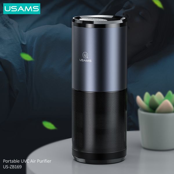 Máy lọc không khí trên Ô tô USAMS ZB169 Portable UVC Air Purifier