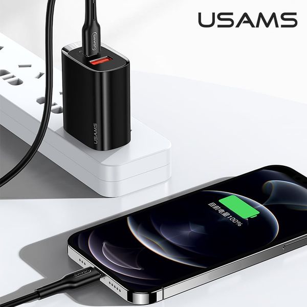 Củ Sạc Nhanh C+A USAMS CC120 T35 20W (QC3.0+PD3.0)