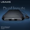 Pin Dự Phòng USAMS CD150 10000mAh 10W (Dual Input, Dual USB, Kèm Dây Đeo)