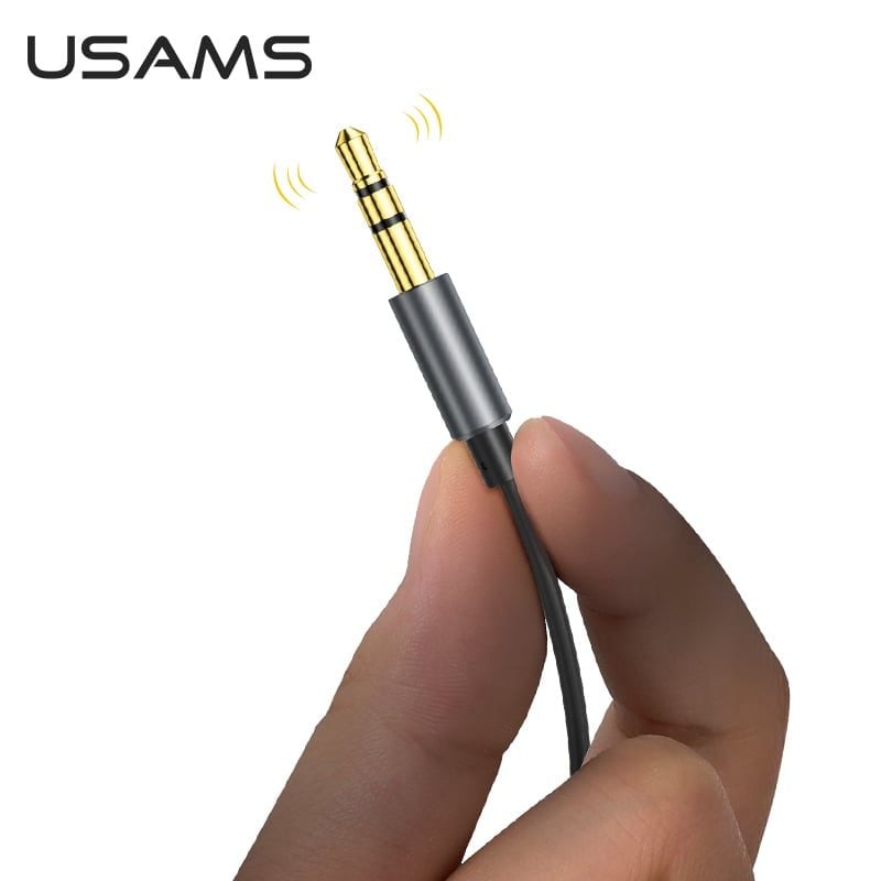 Bộ Thu Âm Thanh Không Dây Cho Ô Tô Kèm Jack Âm Thanh 3.5mm USAMS SJ464 (Bluetooth v5.0)