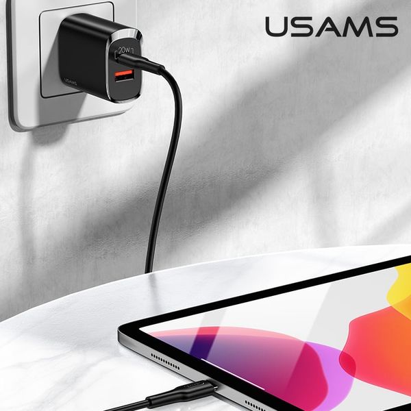 Củ Sạc Nhanh C+A USAMS CC120 T35 20W (QC3.0+PD3.0)