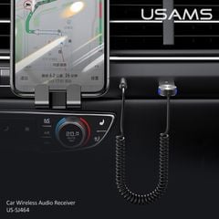Bộ Thu Âm Thanh Không Dây Cho Ô Tô Kèm Jack Âm Thanh 3.5mm USAMS SJ464 (Bluetooth v5.0)