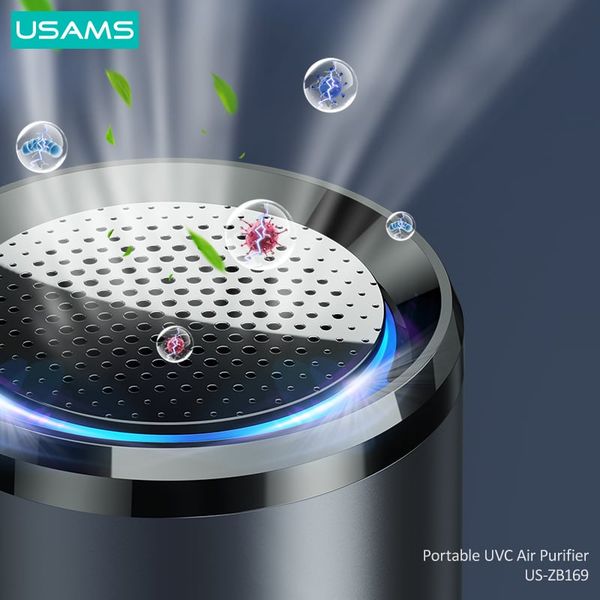 Máy lọc không khí trên Ô tô USAMS ZB169 Portable UVC Air Purifier