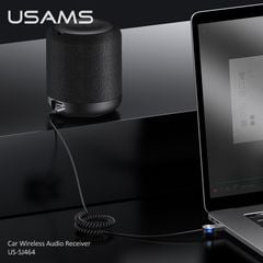 Bộ Thu Âm Thanh Không Dây Cho Ô Tô Kèm Jack Âm Thanh 3.5mm USAMS SJ464 (Bluetooth v5.0)