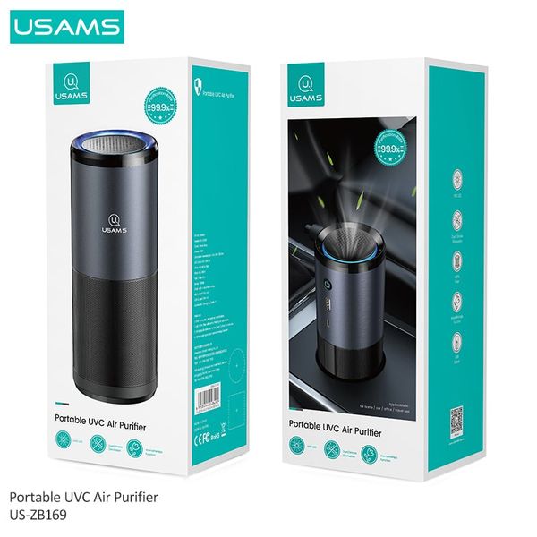 Máy lọc không khí trên Ô tô USAMS ZB169 Portable UVC Air Purifier