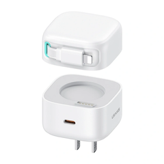 Củ Sạc Nhanh USAMS GaN Charger 35W Type C PD Fast Phone Charger Built in Quick Charge Cable